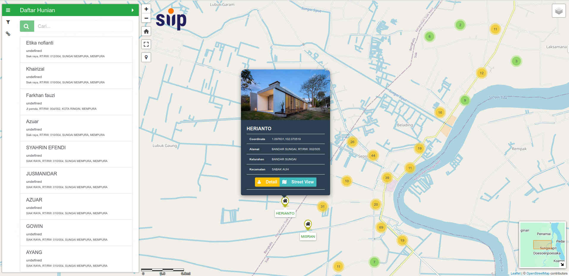 Aplikasi Database Inventarisasi Perumahan Dilengkapi Peta GIS, SIIP - 11