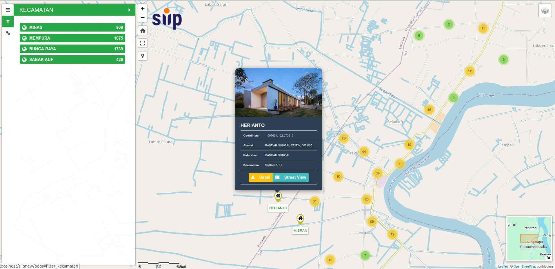 Aplikasi Database Inventarisasi Perumahan Dilengkapi Peta GIS, SIIP - 12