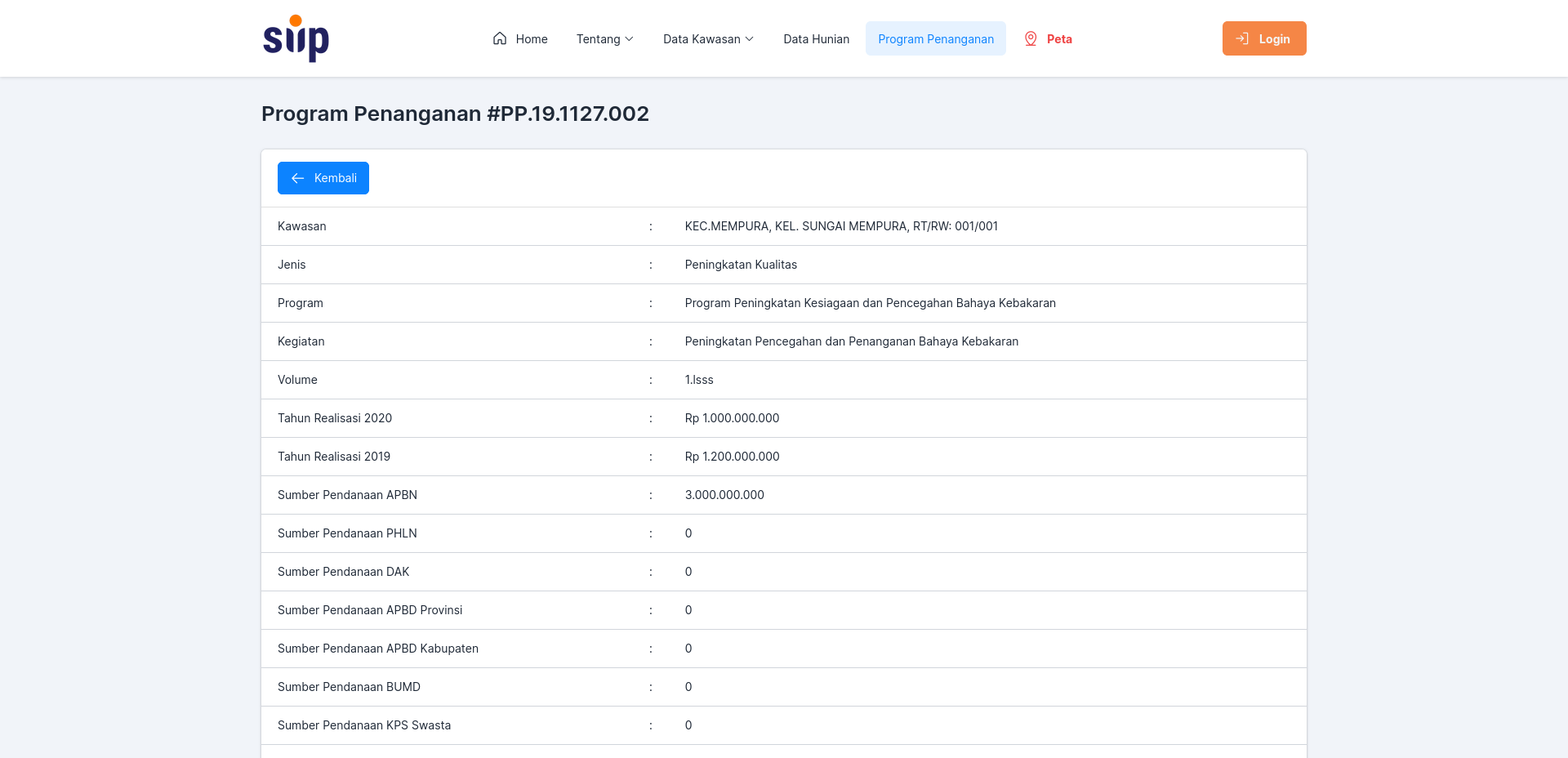 Aplikasi Database Inventarisasi Perumahan Dilengkapi Peta GIS, SIIP - 8