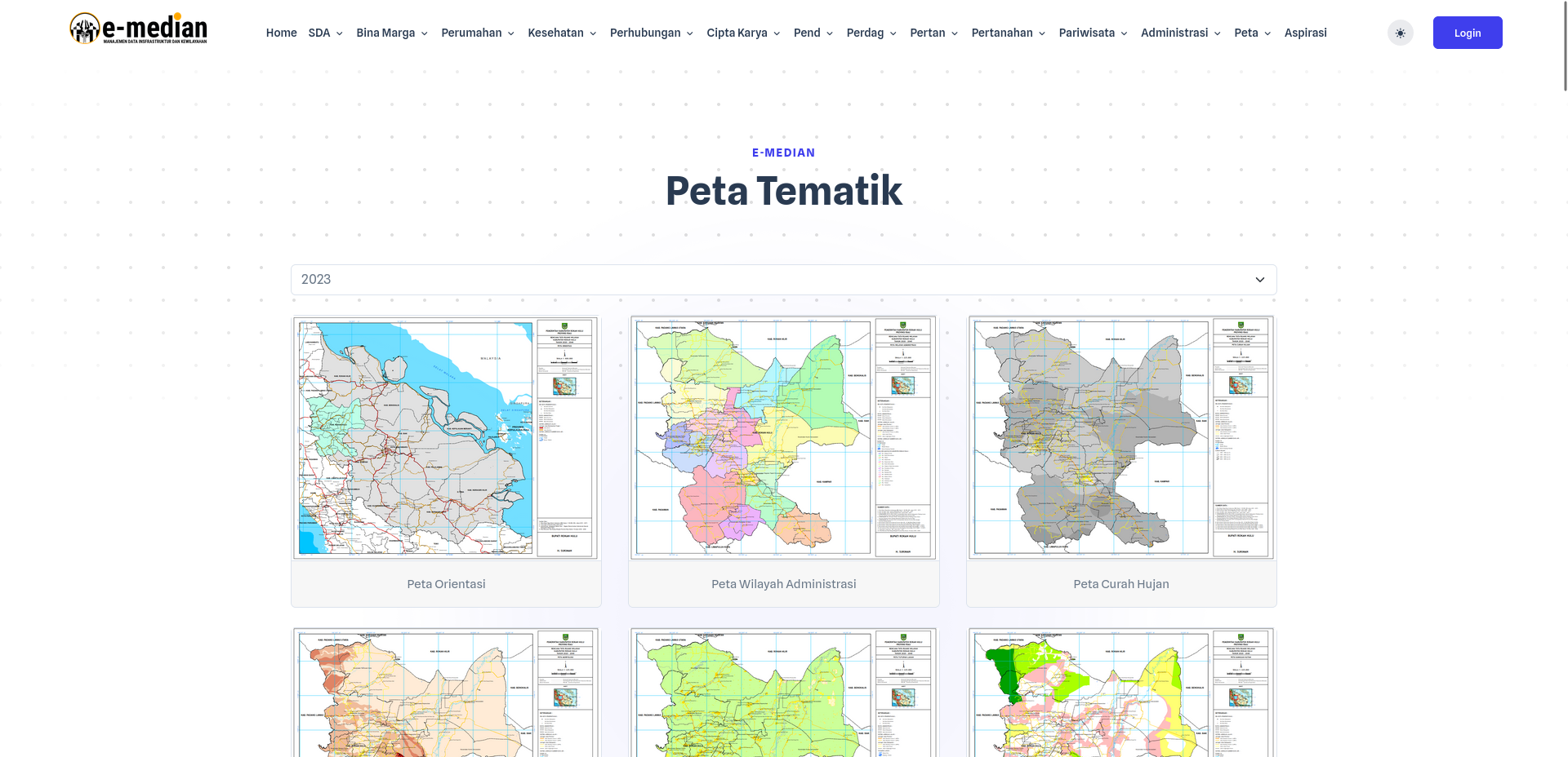 Aplikasi Manajemen Data Infrastruktur dan Kewilayahan, E-Median BAPPEDA - 11