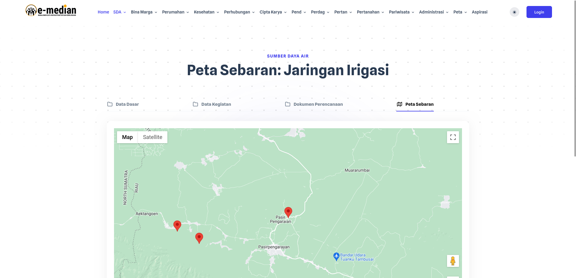 Aplikasi Manajemen Data Infrastruktur dan Kewilayahan, E-Median BAPPEDA - 7