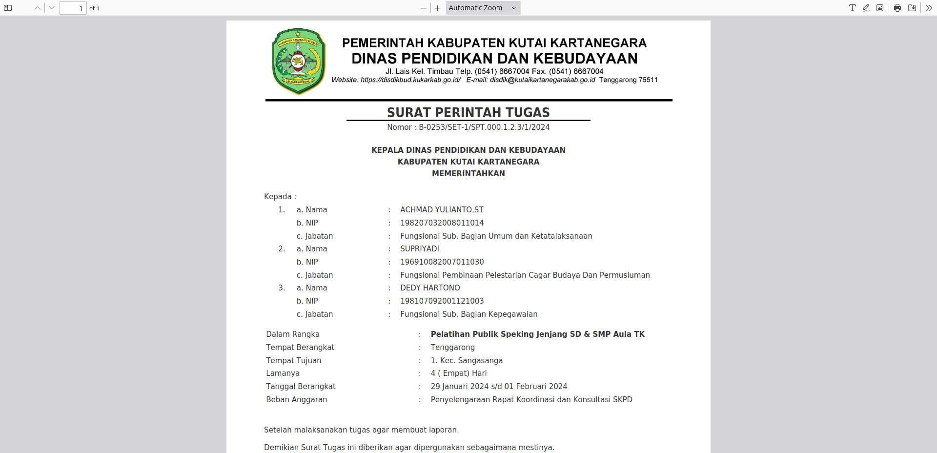 Aplikasi Surat Perintah Perjalanan Dinas SPPD, E-Perjadin - 12