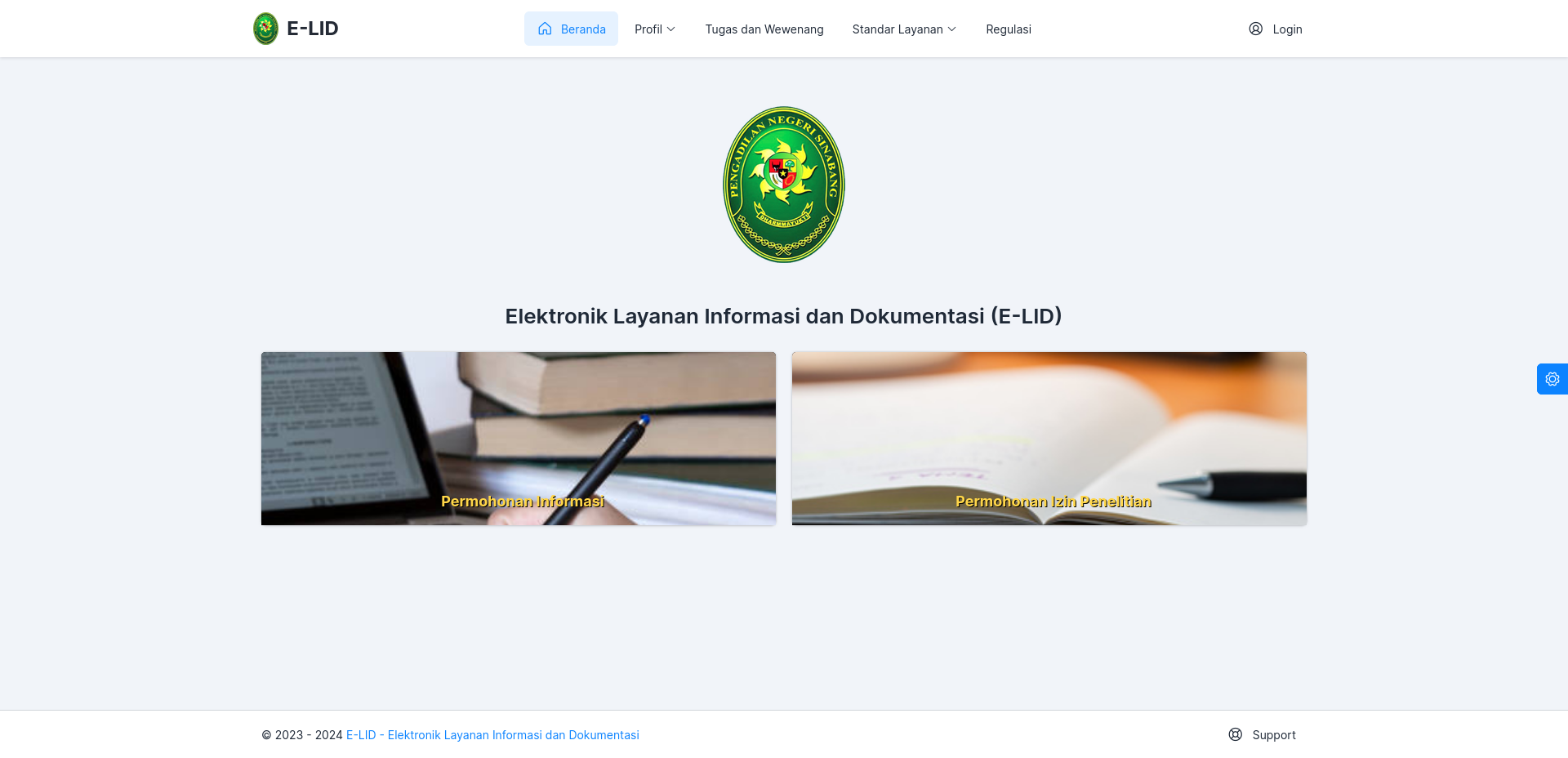 Source Code Aplikasi Layanan Informasi dan Dokumentasi Elektronik (E-LID) - Produk Marketplace Source Code Raja Coding