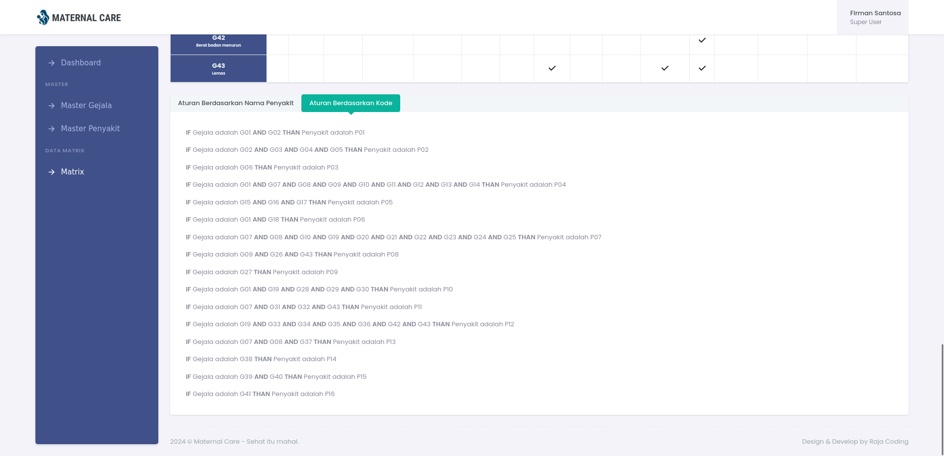 Source Code Aplikasi Maternal Care (Kehamilan) dengan Forward Chaining - 14